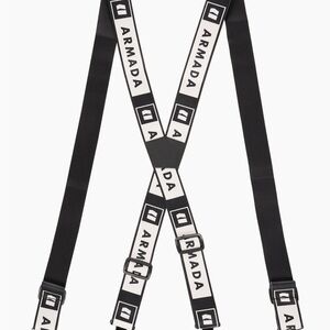ARMADA Black and White Men's One Size Adjustable Ski Suspenders